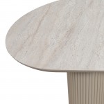 Τραπέζι Hazar Megapap Mdf χρώμα travertine - sandstone 180x90x77εκ.