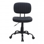 Καρέκλα γραφείου Romano Megapap από τεχνόδερμα χρώμα μαύρο 46x53x79/86εκ.