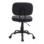 Καρέκλα γραφείου Romano Megapap από τεχνόδερμα χρώμα μαύρο 46x53x79/86εκ.