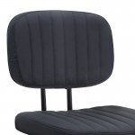 Καρέκλα γραφείου Romano Megapap από τεχνόδερμα χρώμα μαύρο 46x53x79/86εκ.