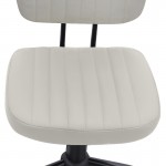 Καρέκλα γραφείου Romano Megapap από τεχνόδερμα χρώμα λευκό 46x53x79/86εκ.