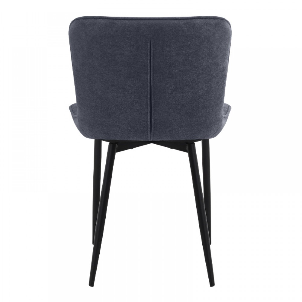 Καρέκλα τραπεζαρίας Chiara Megapap ανθρακί ύφασμα - μεταλλικό μαύρο πόδι 48x58x81εκ.