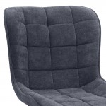 Καρέκλα τραπεζαρίας Chiara Megapap ανθρακί ύφασμα - μεταλλικό μαύρο πόδι 48x58x81εκ.