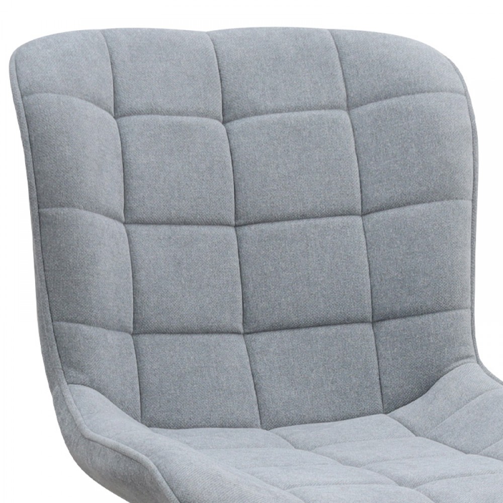 Καρέκλα τραπεζαρίας Chiara Megapap γκρι ύφασμα - μεταλλικό μαύρο πόδι 48x58x81εκ.