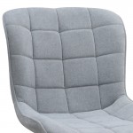 Καρέκλα τραπεζαρίας Chiara Megapap γκρι ύφασμα - μεταλλικό μαύρο πόδι 48x58x81εκ.