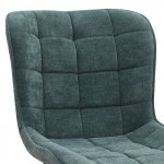 Καρέκλα τραπεζαρίας Chiara Megapap πράσινο ύφασμα - μεταλλικό μαύρο πόδι 48x58x81εκ.