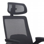 Καρέκλα γραφείου διευθυντική Belora Megapap με ύφασμα Mesh χρώμα μαύρο 63,5x62x117/127εκ.