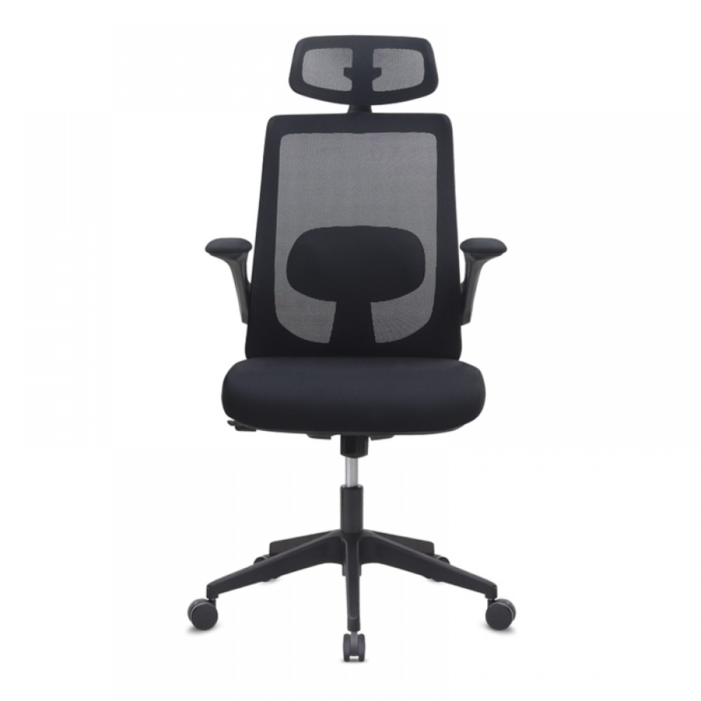 Καρέκλα γραφείου διευθυντική Belora Megapap με ύφασμα Mesh χρώμα μαύρο 63,5x62x117/127εκ.