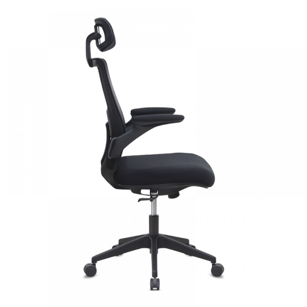 Καρέκλα γραφείου διευθυντική Belora Megapap με ύφασμα Mesh χρώμα μαύρο 63,5x62x117/127εκ.