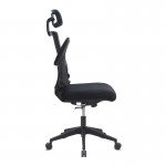 Καρέκλα γραφείου διευθυντική Belora Megapap με ύφασμα Mesh χρώμα μαύρο 63,5x62x117/127εκ.