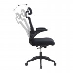 Καρέκλα γραφείου διευθυντική Belora Megapap με ύφασμα Mesh χρώμα μαύρο 63,5x62x117/127εκ.