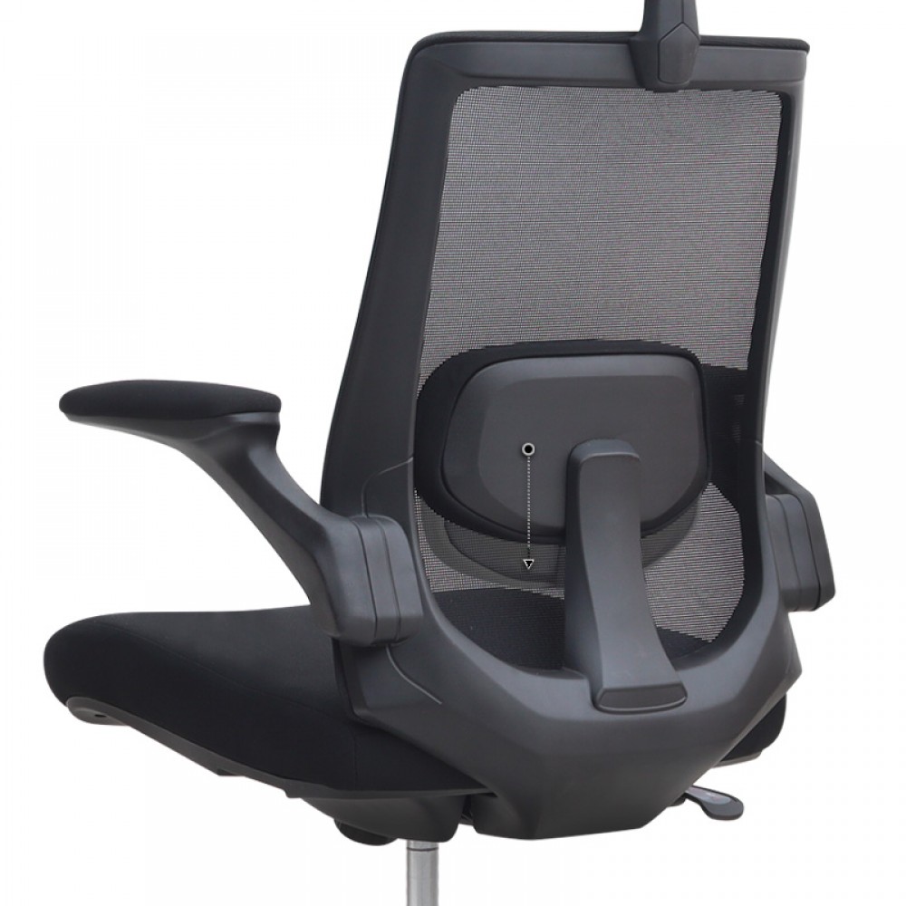 Καρέκλα γραφείου διευθυντική Belora Megapap με ύφασμα Mesh χρώμα μαύρο 63,5x62x117/127εκ.