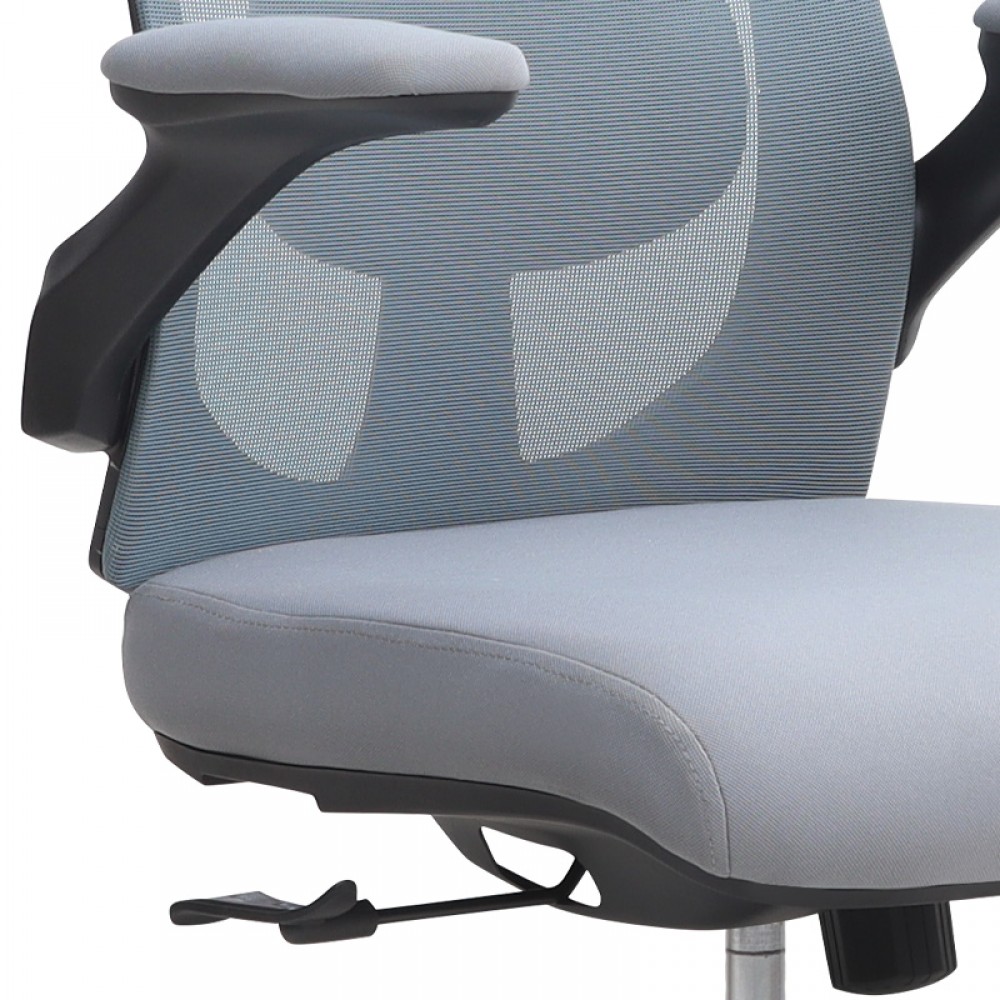 Καρέκλα γραφείου διευθυντική Belora Megapap με ύφασμα Mesh χρώμα γκρι 63,5x62x117/127εκ.