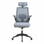 Καρέκλα γραφείου διευθυντική Belora Megapap με ύφασμα Mesh χρώμα γκρι 63,5x62x117/127εκ.