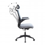 Καρέκλα γραφείου διευθυντική Belora Megapap με ύφασμα Mesh χρώμα γκρι 63,5x62x117/127εκ.