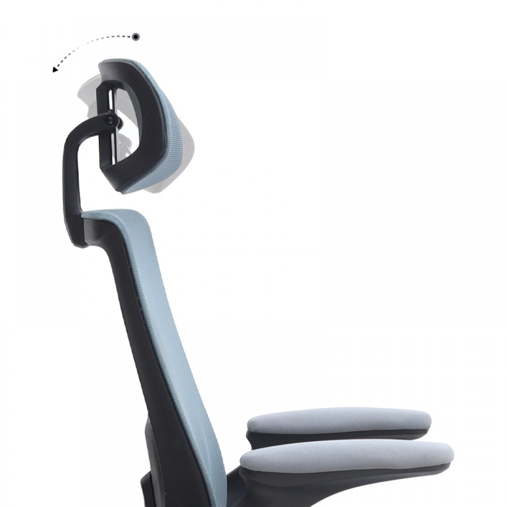 Καρέκλα γραφείου διευθυντική Belora Megapap με ύφασμα Mesh χρώμα γκρι 63,5x62x117/127εκ.