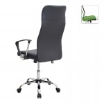 Καρέκλα γραφείου Novaro Megapap από τεχνόδερμα χρώμα μαύρο 61x68x111/121εκ.