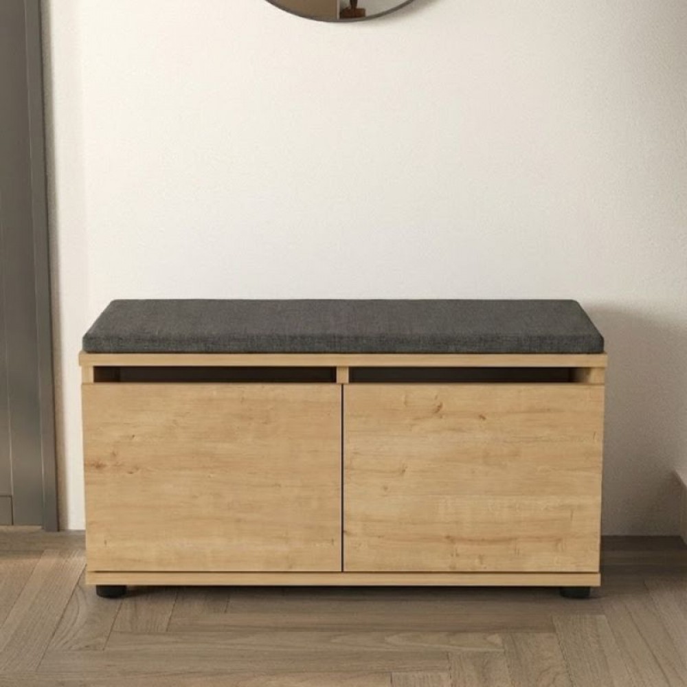 Παπουτσοθήκη Twain Megapap 8 ζευγών χρώμα sapphire oak 80x35x42εκ.