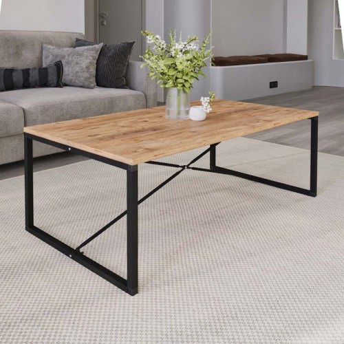 Τραπεζάκι σαλονιού Harte Megapap χρώμα pine oak 100x55x42εκ.