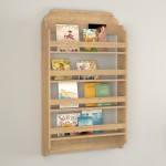 Επιτοίχια βιβλιοθήκη - ραφιέρα Montessori Megapap χρώμα sapphire oak 80x15x132εκ.