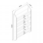 Επιτοίχια βιβλιοθήκη - ραφιέρα Montessori Megapap χρώμα sapphire oak 80x15x132εκ.