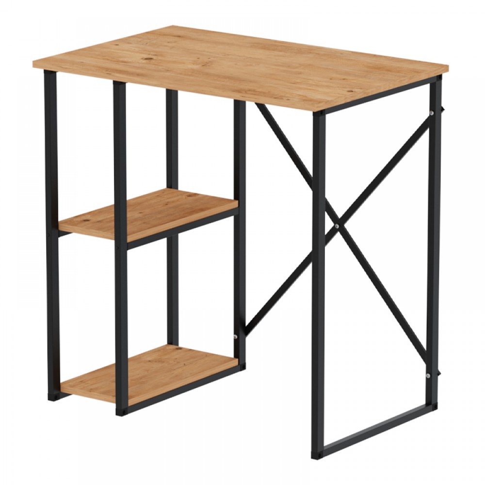 Γραφείο εργασίας Verno Megapap χρώμα pine oak 90x59,8x92,8εκ.