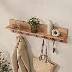 Κρεμάστρα τοίχου Kery Megapap χρώμα pine oak 91x11x20εκ.