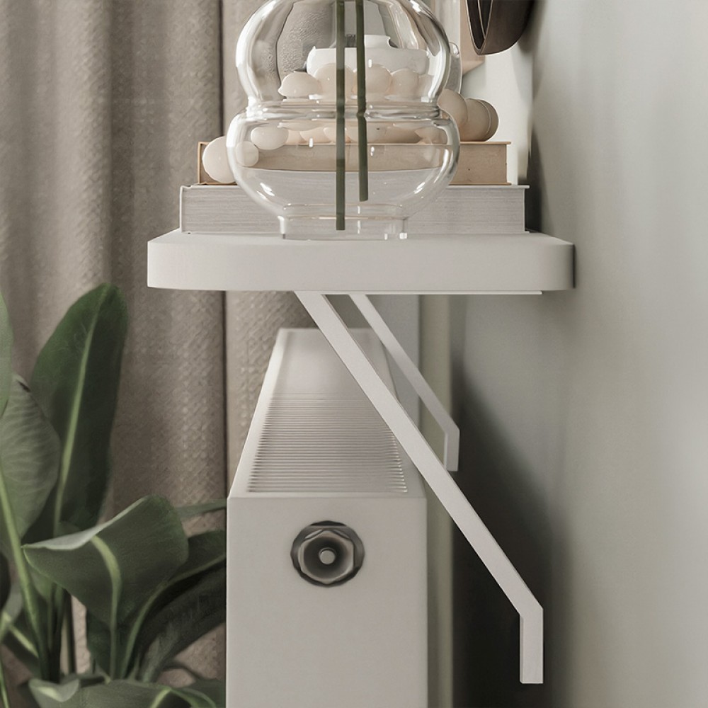 Ραφιέρα τοίχου Barca Megapap χρώμα λευκό 120x17,5x20,4εκ.