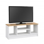 Έπιπλο τηλεόρασης Bahama Megapap χρώμα λευκό - sapphire oak 120x35x46,5εκ.