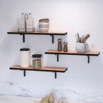 Ραφιέρα τοίχου Versa Megapap 3 τεμαχίων χρώμα pine oak 80x19x17εκ.