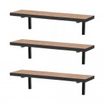 Ραφιέρα τοίχου Versa Megapap 3 τεμαχίων χρώμα pine oak 80x19x17εκ.
