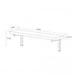 Ραφιέρα τοίχου Versa Megapap 3 τεμαχίων χρώμα pine oak 80x19x17εκ.