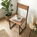 Καρέκλα τραπεζαρίας Maysa Megapap χρώμα μαύρο - pine oak 40,2x42,5x84,7εκ.