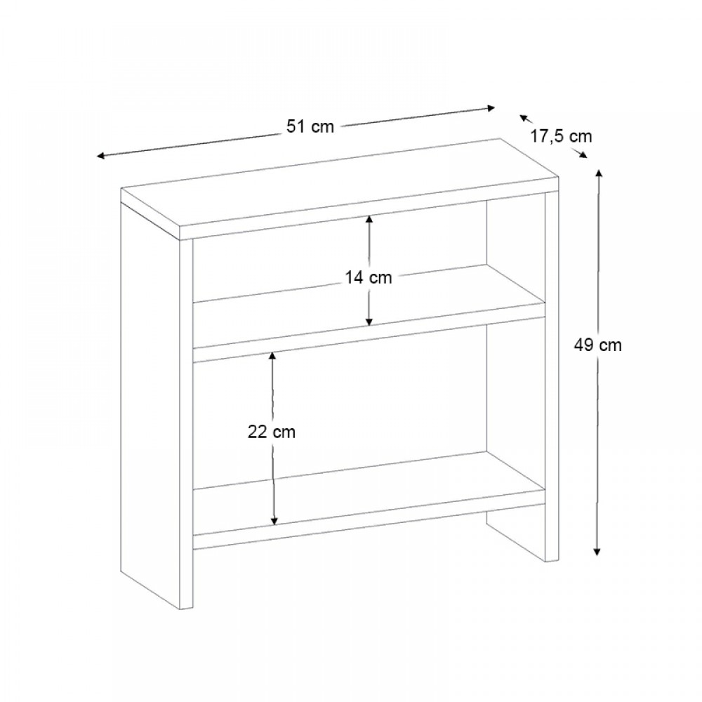 Τραπεζάκι βοηθητικό Silvanus Megapap χρώμα sapphire oak 51x17,5x49εκ.
