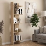 Βιβλιοθήκη Perla Megapap χρώμα sepet oak 48x22x170εκ.