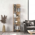 Βιβλιοθήκη Perla Megapap χρώμα sepet oak 48x22x170εκ.