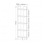 Βιβλιοθήκη Perla Megapap χρώμα sepet oak 48x22x170εκ.