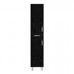 Ντουλάπι κουζίνας - μπάνιου Selina Megapap χρώμα sencron black 35x31x179εκ.