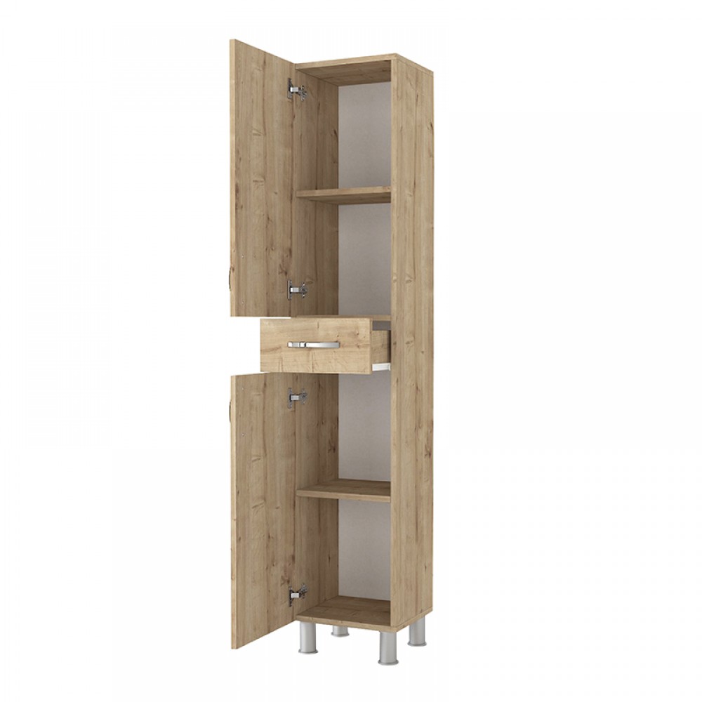 Ντουλάπι κουζίνας - μπάνιου Selina Megapap χρώμα sapphire oak 35x31x179εκ.