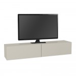 Έπιπλο τηλεόρασης επιτοίχιο Aristo Megapap με LED χρώμα sandstone 135x31,6x25εκ.
