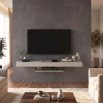 Έπιπλο τηλεόρασης επιτοίχιο Albares Megapap με LED χρώμα sandstone 150x29,6x22εκ.
