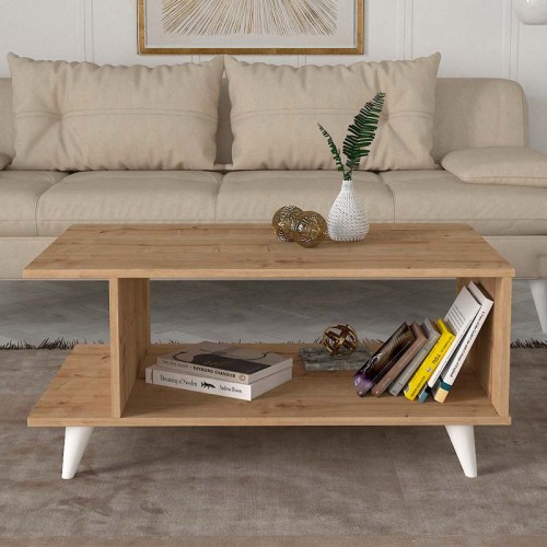Τραπεζάκι σαλονιού Titus Megapap χρώμα sapphire oak 100x60x45εκ.