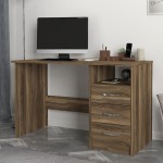 Γραφείο εργασίας Eldoris Megapap χρώμα καρυδί 120x60x75εκ.