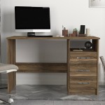 Γραφείο εργασίας Eldoris Megapap χρώμα καρυδί 120x60x75εκ.