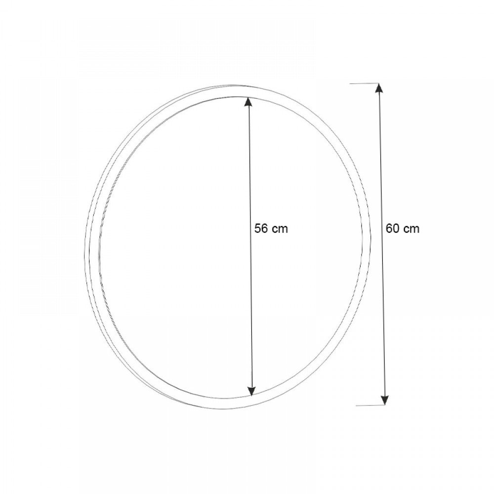 Καθρέπτης τοίχου Glob Μegapap χρώμα sapphire oak 59x2x59εκ.