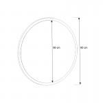 Καθρέπτης τοίχου Glob Μegapap χρώμα sapphire oak 59x2x59εκ.