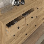 Συρταριέρα - Μπουφές Sabina Megapap χρώμα sepet oak 160x50x96εκ.