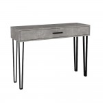Κονσόλα Rochel Megapap χρώμα γκρι σκυροδέματος 120x35x89,8εκ.