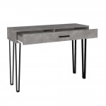Κονσόλα Rochel Megapap χρώμα γκρι σκυροδέματος 120x35x89,8εκ.