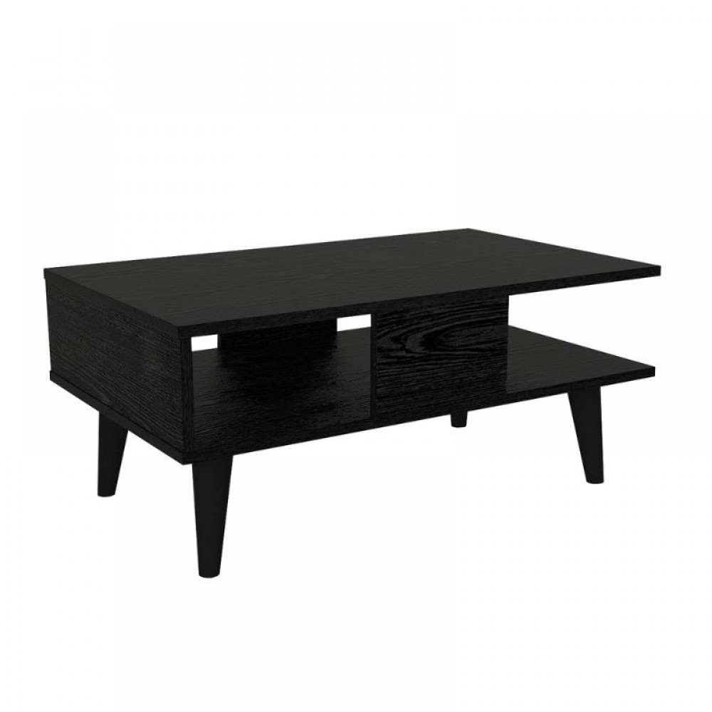 Τραπεζάκι σαλονιού Andros Megapap χρώμα sencron black 90x54x39,6εκ.